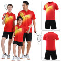 Badminton Clothes Outfit Men's Summer Short-Sleeved Sports Training Wear Children's Badminton Clothing Clothes Table Tennis Clothing Racing Suit. 
