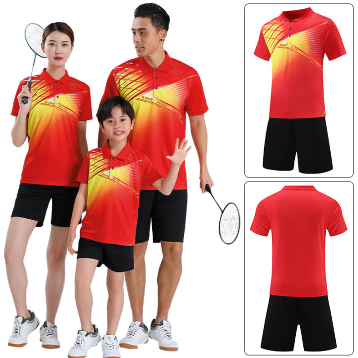 Badminton%20Clothes%20Outfit%20Men's%20Summer%20Short-Sleeved%20Sports%20Training%20Wear%20Children's%20Badminton%20Clothing%20Clothes%20Table%20Tennis%20Clothing%20Racing%20Suit%20-%20Image%205