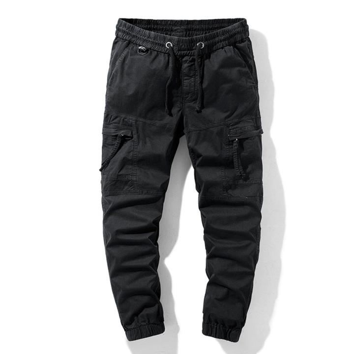Men New Cargo Pants Cotton Multiple cket Joggers Hop pants Men Street fashion Sweatpants Tie feet Trousers