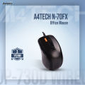 A4TECH N-70FX Office Mouse - 1600 DPI 4-Level Adjustable - Dual-function key - For PC/Laptop - Black. 