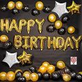 Happy Birthday Balloon -Gold. 