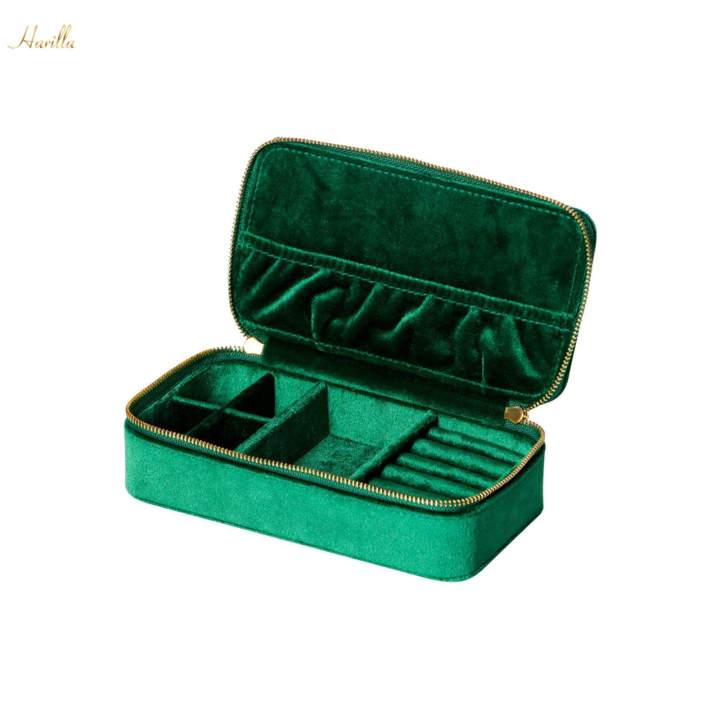 Jewelry Box Organizer Dual Zippers Display Holder Boxes Traveling for Stud