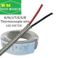 Thermocouple Wire pt100 or K-Type 100 Meter Stainless Steel Braided Extension Wire.
