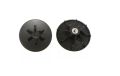 Blender Plastic Pulley 5.5cm 6-leg small with Screw Hole- Black.