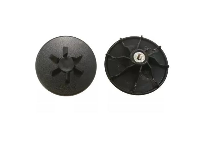 Blender Plastic Pulley 5.5cm 6-leg small with Screw Hole- Black