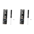 2X M.2 to PCI-E X16 Slot Adapter Card NGFF Pcie Riser Card NVME VGA Extension Cable for Miner Mining. 