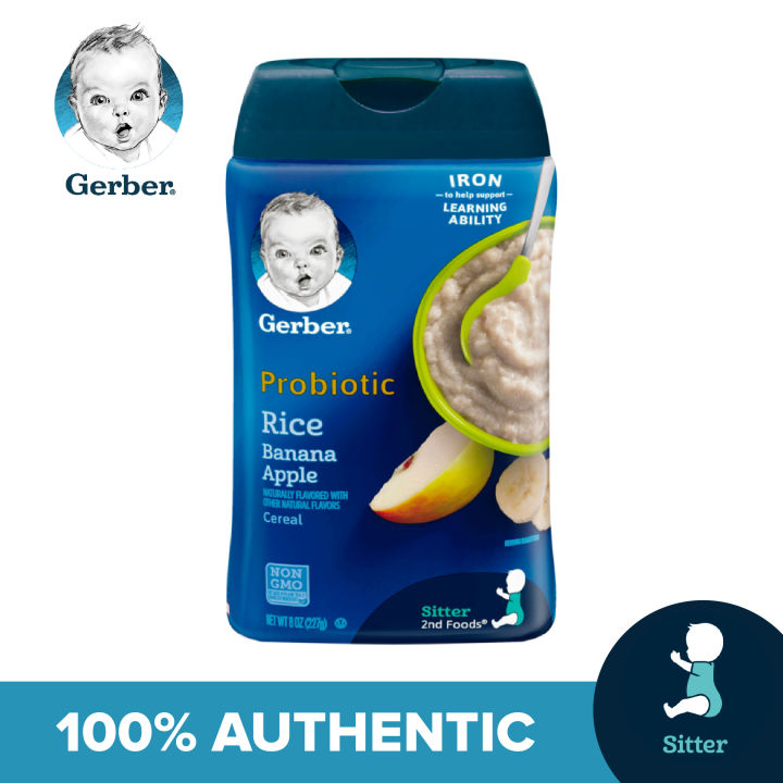 Gerber Probiotic Rice Banana Appl Baby Cereal 227G