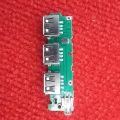 3 USB Power Bank Circuit Input DC 5V 1A Micro USB Socket Output DC 5V 2A 1A Three USB & BMS Protection Lithium Battery 3.7V 14500 18650 Battery Mobile Phone Charging Module. 