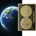 Posters Retro Removable Kraft Paper The Earth's Moon Kraft Paper Poster for Bars. 