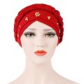 【beauty code store】Lady Women Chemo Cap Muslim Braid Head Scarf Head Wrap Cover Ramadan Hair Loss Islamic Headwear Arab Fashion.
