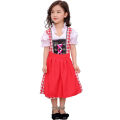 DSstyles Kids Girls Oktoberfest Costume Traditional Bavarian German Dirndl Dress Little Girl Stage Performance Costume.