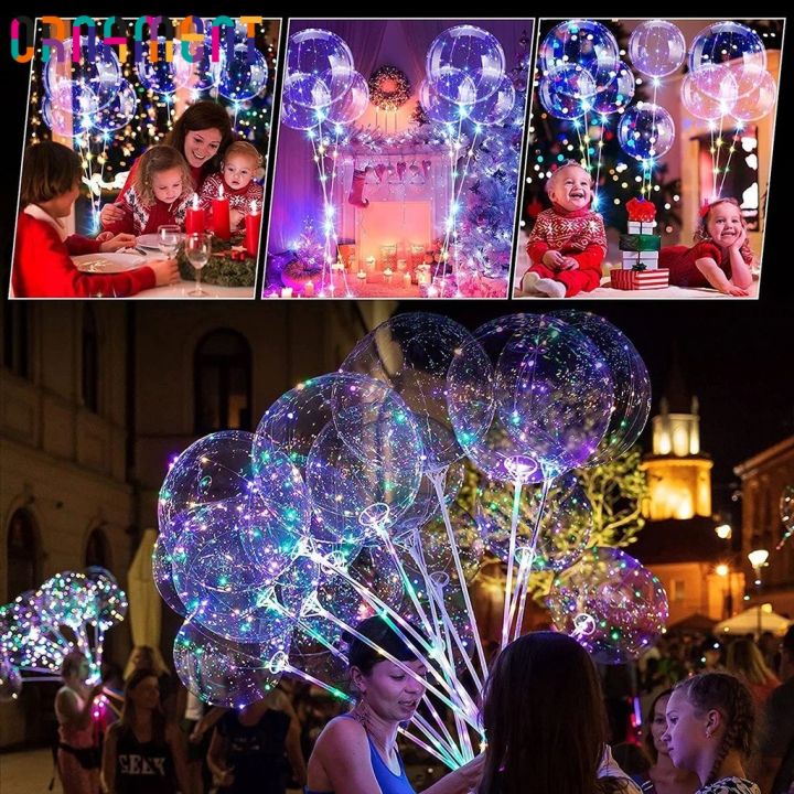 Led Balloon Transparent Helium Clear Luminous Balloons /Kids LED Light Balloon/For Wedding Birthday Party Decorations /Valentines Day Christmas Wedding Led Balloon