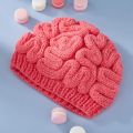 Gaono Crazy Brain Hat Handmade Knitted Brain Beanie Cap Funny Crochet Gifts Thinking Brain Hat Knit Beanie for Women Men. 