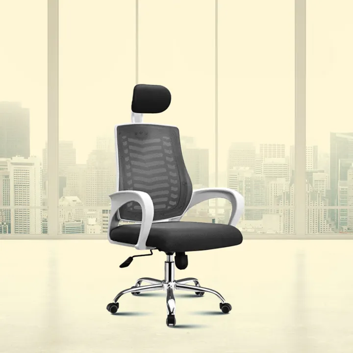 FF-EC-07SS%20(Black&White)%20Smart%20Office%20Executive%20Chair%20(V-Mesh)%20-%20Image%202