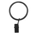 108 Pack Rings Curtain Clips Strong Metal Decorative Drapery Window Curtain Ring with Clip Black. 