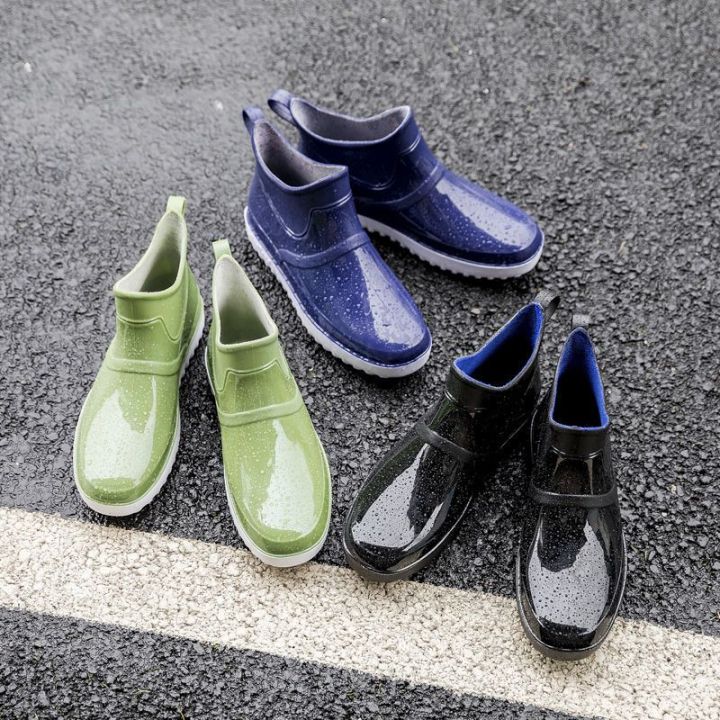 Rain%20Boots%20Men's%20Low-Top%20Wear-Resistance%20Stylish%20Rubber%20Shoes%20Non-Slip%20Waterproof%20Shoes%20Men's%20Rain%20Boots%20Short%20Tube%20Shoe%20Cover%20Construction%20Site%20Shoes%20Men%20-%20Image%203