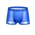 Summer Ice Silk Men Underwear Seamless Transparent Boxer Shorts Ultra Thin Sheer Breathable Comfortable Panties Underpants.