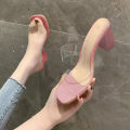 Artificial Leather Heel Shoes for Women with Comfortable Anti-Slip Sole. 