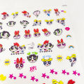 Cartoon The Powerpuff Girls Relief Nail Stickers Nail Art Decorative Accessories SUPER BABY. 