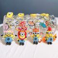 Cute Resin Keychain Cartoon Minions China Animal Zodiac Series Car Keys Backpack Pendant Animation Toys Gifts for Boys and Girls.