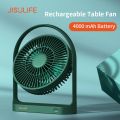 JISULIFE FA19 Rotable Desk Fan Rechargeable 4000mAH with 4 Gear Wind Speed. 