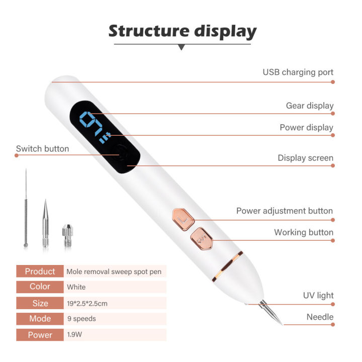 LCD%20Plasma%20Removal%20Pen%20Face%20Wart%20Freckle%20Remover%20Machine%20Mole%20Dark%20Spot%20Skin%20Tag%20Removal%209%20Level%20USB%20Charge%20Beauty%20Salon%20-%20Image%204