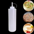 【happy one】8-24oz Food Grade Plastic Squeeze Sauce Bottle Ketchup Jam Mayonnaise Olive Dispenser Bottle Accessories. 