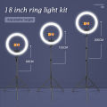 18 Inch UltraThin Ring Light LED Selfie Video Lamp With Tripod Stand Phone Clip For YouTube Live Light Photo Photography Studio. 