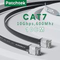 Patchtek CAT7 Flat Ethernet Cable RJ45 Short Boot SSTP 10Gbps 600Mhz Lan Cable Network 0.1-1.5m rj45 CABLE for Ps5 Iptv. 