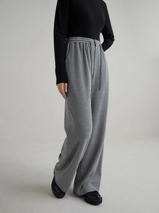 DUSHU%20%E3%80%90Length%20Optional%E3%80%91Sports%20Style%20Leisure%20High-waist%20Loose%20Straight%20Pants%20for%20Women%20Winter%20New%20Versatile%20Long%20Trousers%20Female%20-%20Image%203