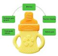 Baby Teething Toys with Easy Holder 0% BPA - Silicon Natural Organic for Newborn Infant, Soft & Textured - Baby Shower Gift Baby Shower Gift (ONE TEETHER).