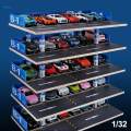 1/32 Model Car Display Case Diorama Garage Toy Vehicle Garage Parking Lot Adults Gifts. 
