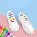 12pcs/lot Silicone Shoelaces No tie Elastic Shoe Laces Special Shoestrings for Kid/Adult Lacing Rubber Sneakers Shoe Lace. 