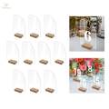10Pcs Clear Acrylic Place Cards Table Numbers Table Seating Cards DIY Practical Durable for Birthday Reception Centerpiece Dinner Food Signs. 
