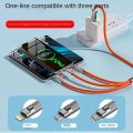 PD120W Ultra-fast Charging Line Digital Multi-function Three-in-one Charging Power Supply USB-C Line Compatible With Samsung.