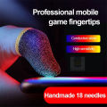 Gaming Finger Sleeve Breathable Fingertips For Games Anti-Sweat Touch Screen Finger Cots Cover Sensitive Mobile Touch TXTB1. 