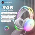 ONIKUMA Gaming Headset Esports Package New FULL RGB Light Design Headphones with Mic Headphone For PC Gamer.