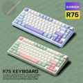 R75 Gaming Mechanical Keyboard 81Key 2.4G Bluetooth Wireless/Wired Keyboard RGB HotSwap Gamer GASKET Structure Keyboard teclado. 