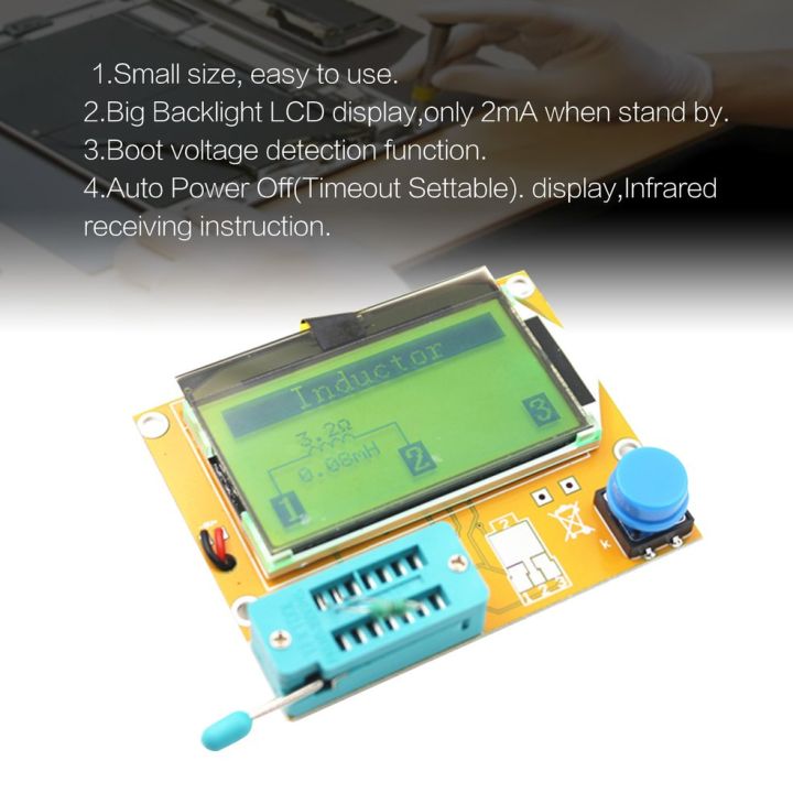 【7Rings Store】(NEW)LCD Digital Transistor clight Diode Meter