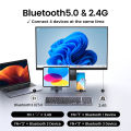 UGREEN Membrane Keyboard Slim Compact Wireless Bluetooth with Media Hotkeys for Windows iOS iPad OS Android Computer Desktop Laptop Surface Tablet.