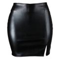 High Waist Split Pu Leather Women'S Mini Skirt Bodycon A-Line Black Female Short Skirt 2021 New Spring Autumn Ladies Bottom. 