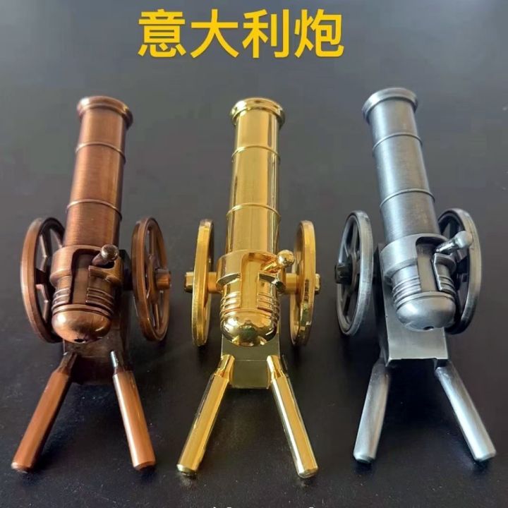 Yunlong brother Italian cannon metal wheeled cannon a shot and red home ornaments children boy toy model