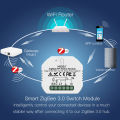Tuya ZigBee 3.0 Smart Light Switch Relay Module 1 Gang zigbee+rf Switch Module Remote work with Alexa Google Home Simple Fidelity design. 