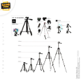3120 Tripod Stand for Mobile Camera - Perfect for TikTok YouTube Videos - Black Complete with Microphone U1 Full Package. 