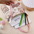 Cute Cartoon Shoulder Bags Girls Handbag Kawaii Shopping Tote Canvas Large Capacity Reusable Trendy Eco Student School Beach Bag.