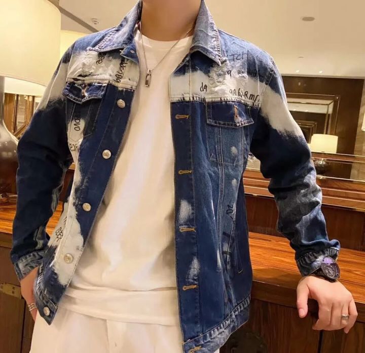 Hole%20Letter%20Label%20Printing%20Fashion%20New%20Men's%20Denim%20Slim%20Fit%20Bomber%20Jacket%20Mens%20Autumn%20Casual%20Hip%20Hop%20Denim%20Jacket%20Veste%20En%20Jean%20-%20Image%207