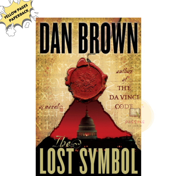 The Lost Symbol Novel by Dan Brown (Yellowish - Paperback)