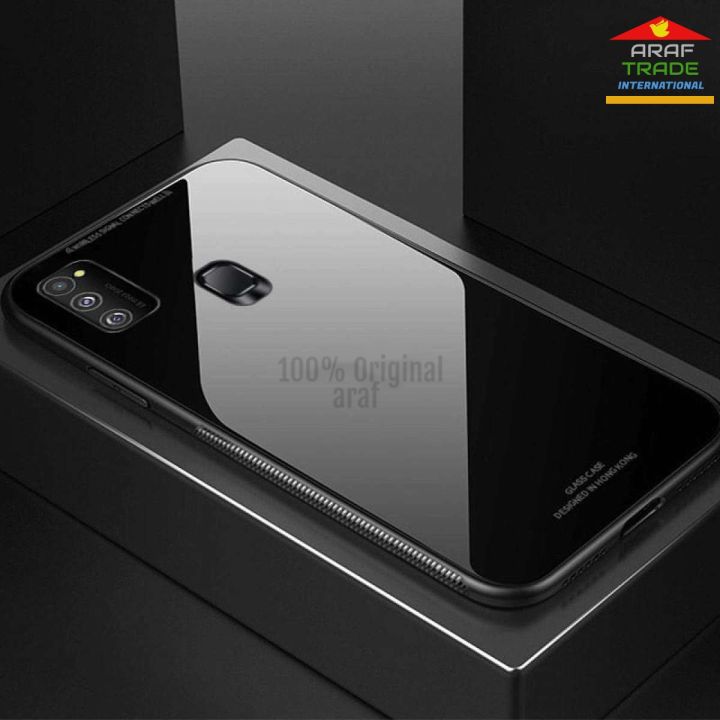 For Samsung Galaxy M30s “HONG KONG Design” Tempered Glass Protector Casing Glass Back Phone Cover