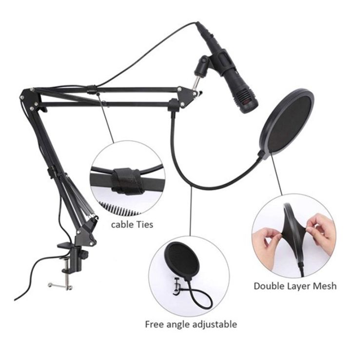 Microphone%20Boom,Adjustable%20Suspension%20Scissor%20Arm,with%20Mobile%20Phone%20Holder,for%20Blue%20,Snowball%20and%20Other%20Microphones%20-%20Image%203