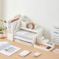 Desktop File Storage Box Stationery A4 Paper Book Stand Table Cosmetics Office Partition Built-in Classification Storage Box Rack. 
